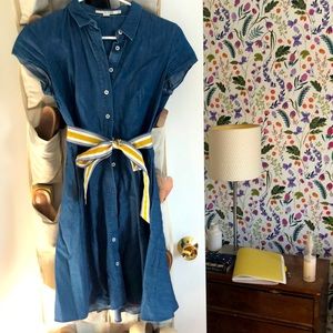 Boden denim belted dress